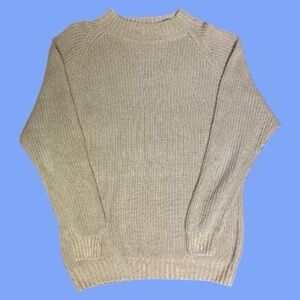 World Island Men's Linen / Cotton Beige Sweater Size Large